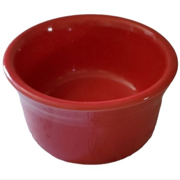 Fiestaware Fiesta CERAMIC Ramekin Small Bowl BAKING Dish Scarlet Red BAKWARE - Picture 1 of 13